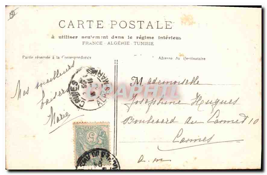 CPA Arles Theatre Romain Les dernieres fouilles  — Rückseite