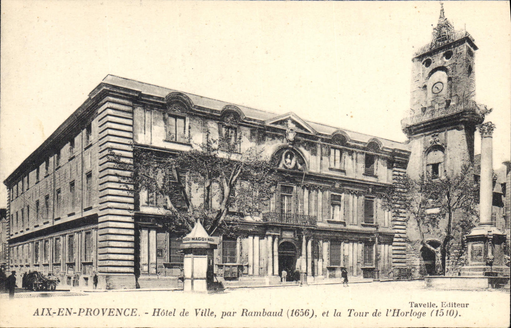 Aix-en-Provence - Rathaus, von Rambaud (1656), und Uhrenturm (1510) — Tavelle, Verleger