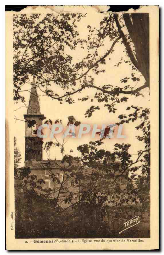 CPA Gemenos L'Eglise vue du quartier de Versailles 