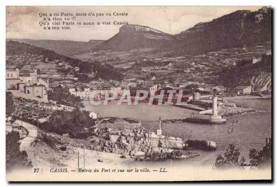 CPA Cassis Entree du Port et vue dur la ville 