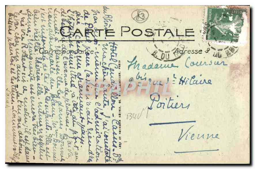 CPA Cassis Entree du Port et vue dur la ville  — Rückseite