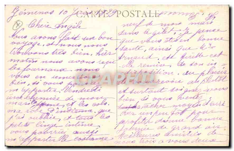 CPA Gemenos Vallee Saint Pons Les Tompines  — Back