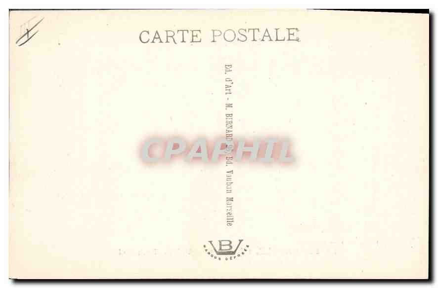 CPA En Provence La Farandole tableau par Valere Bernard  — Verso