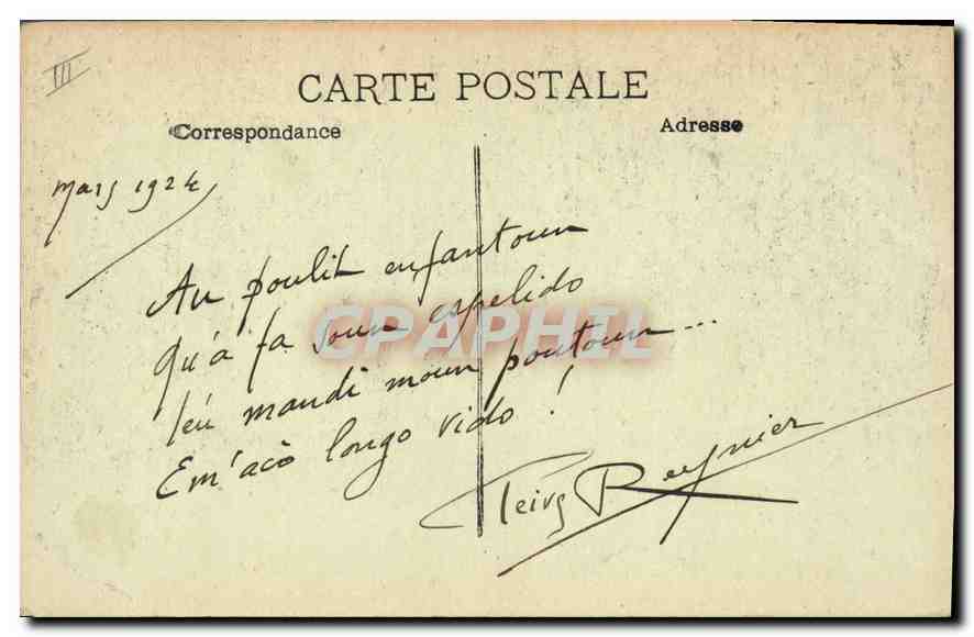 CPA En Provence La Farandole  — Verso