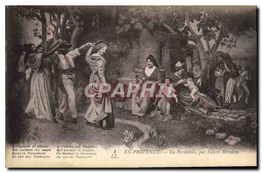 CPA En Provence La Farandole par Valere Bernard 