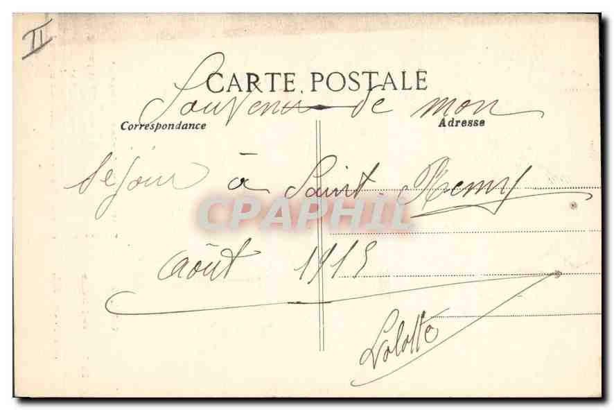 CPA La Mort de Mireille  — Verso