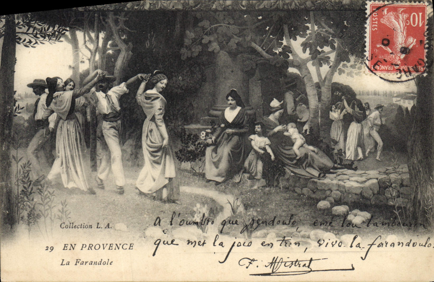 CPA En Provence La Farandole 