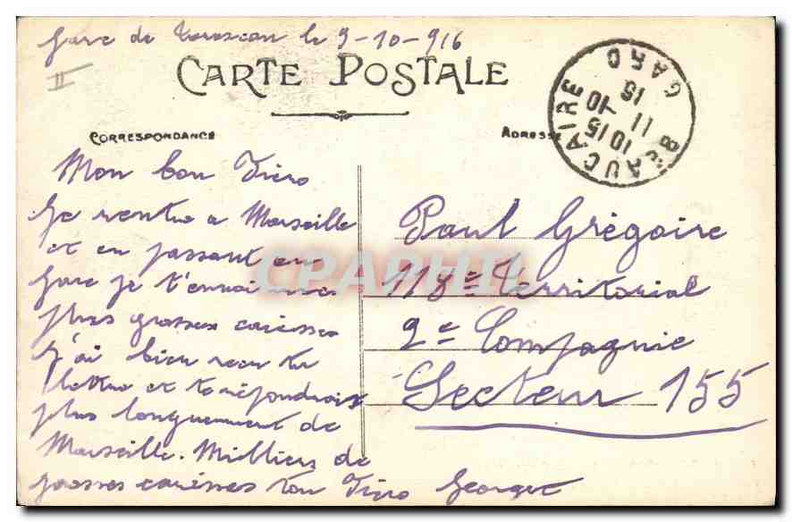 CPA Souvenir de Provence La Farandole  — Verso
