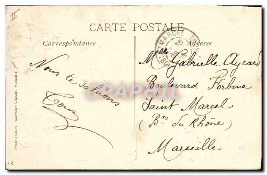 CPA En Provence La Farandole  — Verso