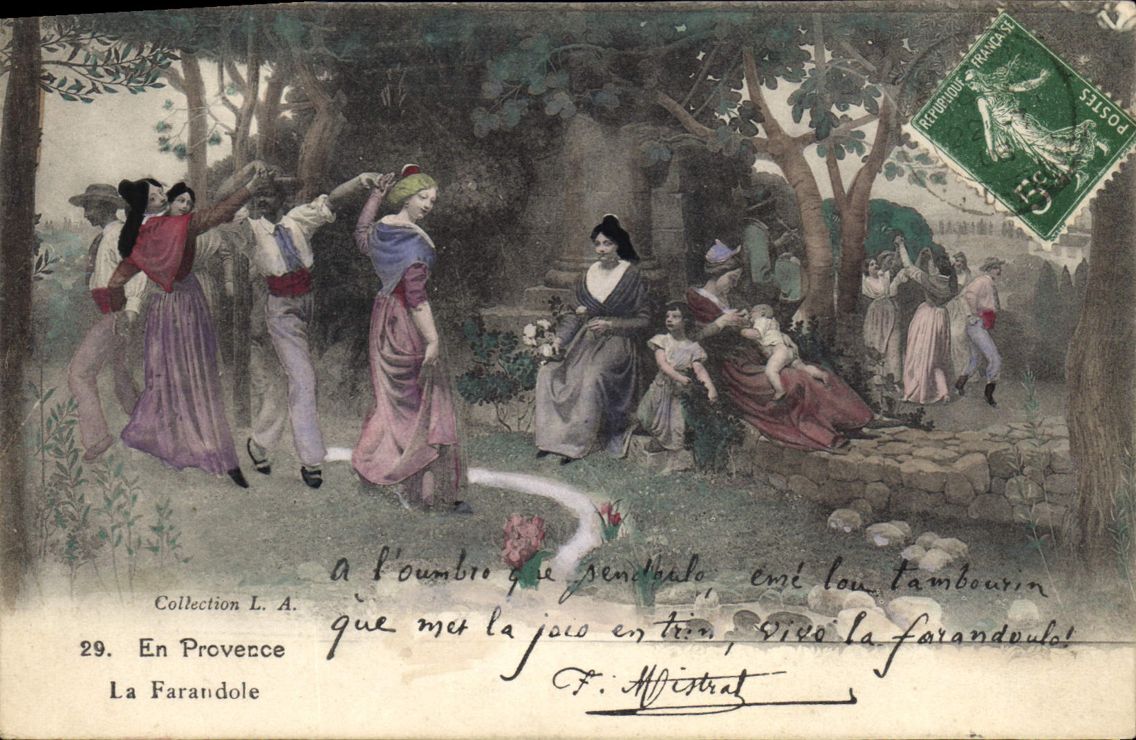 CPA En Provence La Farandole 