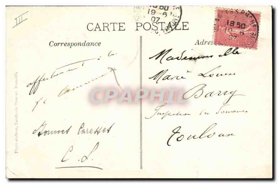 CPA En Provence La Farandole  — Verso