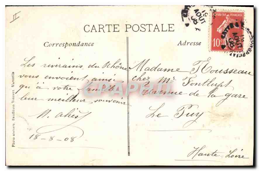 CPA En Provence La Farandole  — Verso