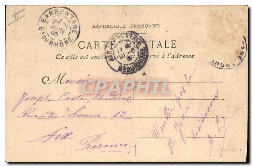 CPA En Provence La Farandole  — Verso