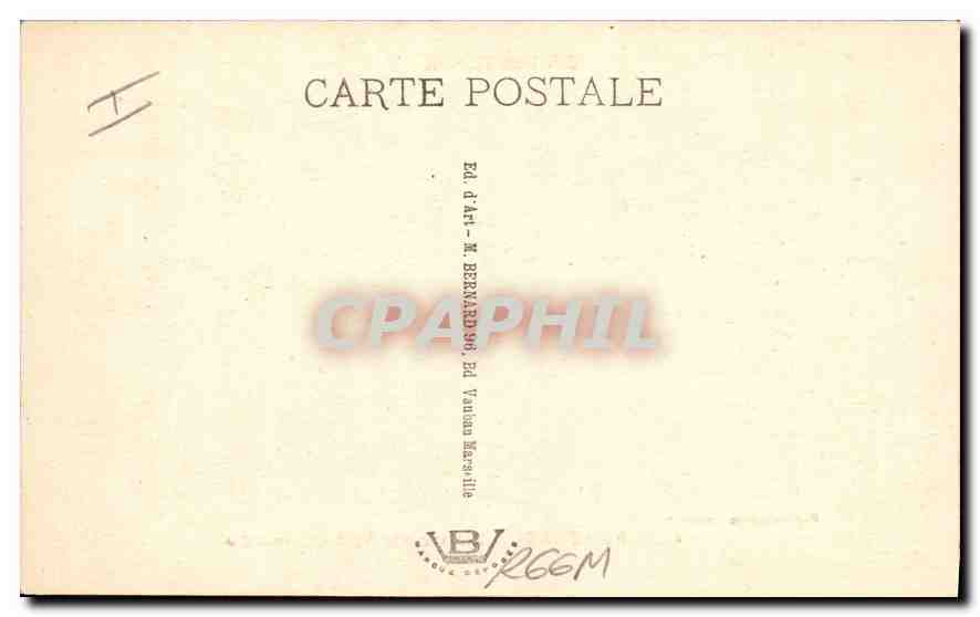 CPA En Provence La Farandole tableau par Valere Bernard  — Verso