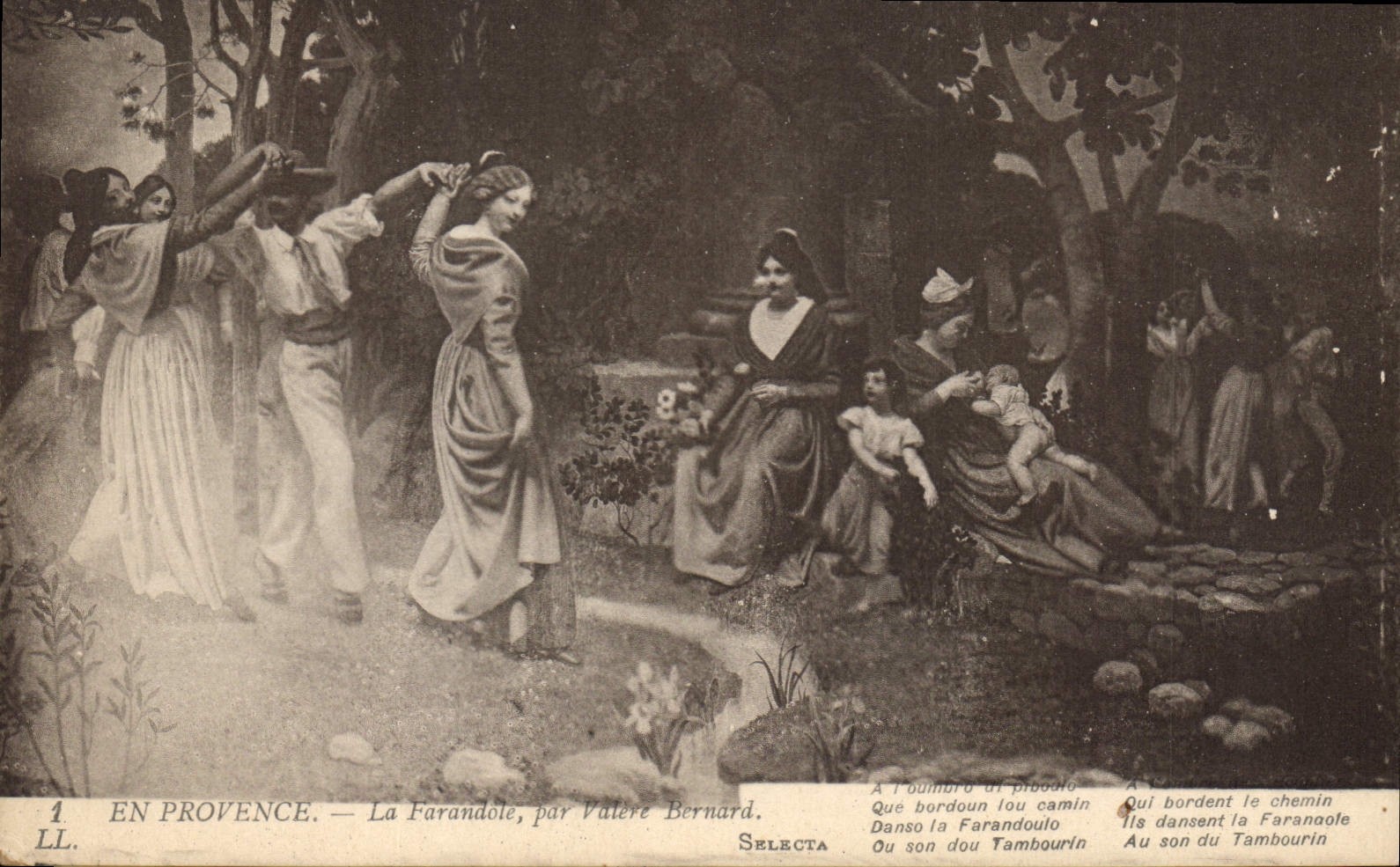 CPA En Provence La Farandole par Valere Bernard 