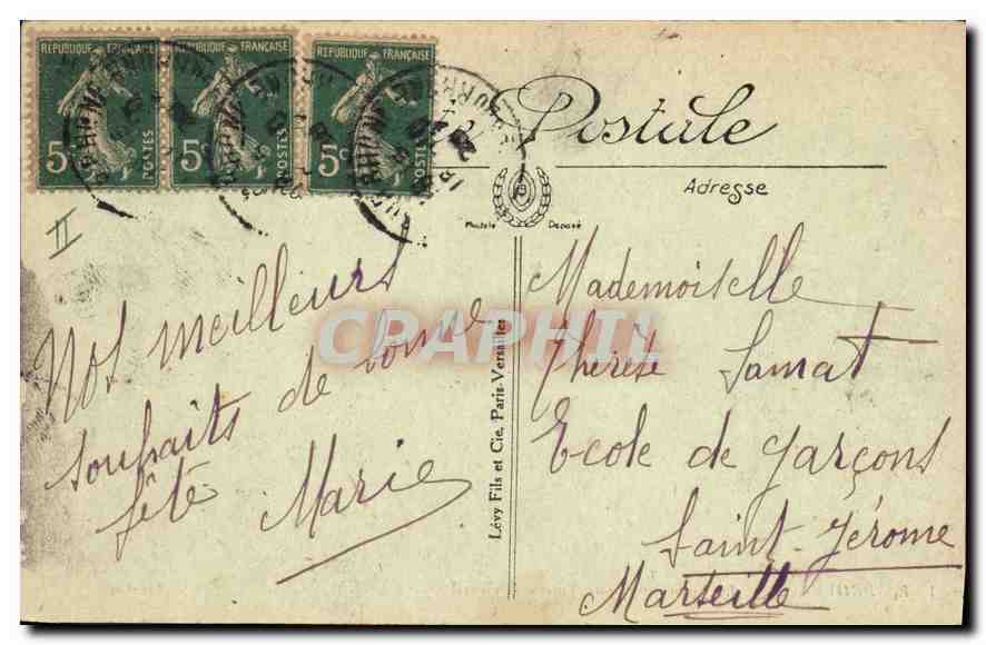 CPA En Provence La Farandole par Valere Bernard  — Verso
