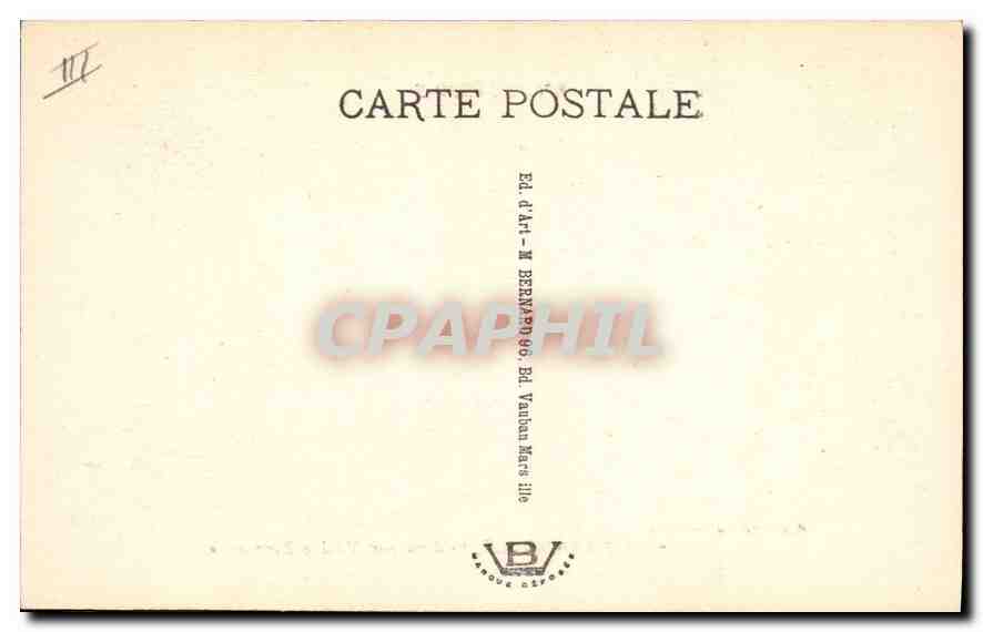 CPA En Provence La Farandole tableau par Valere Bernard  — Verso