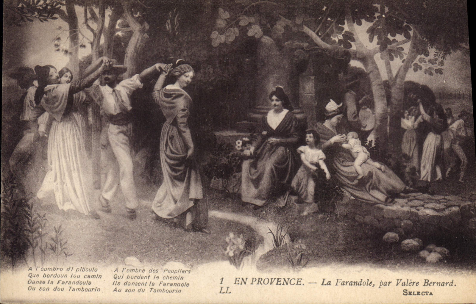 CPA En Provence La Farandole par Valere Bernard 
