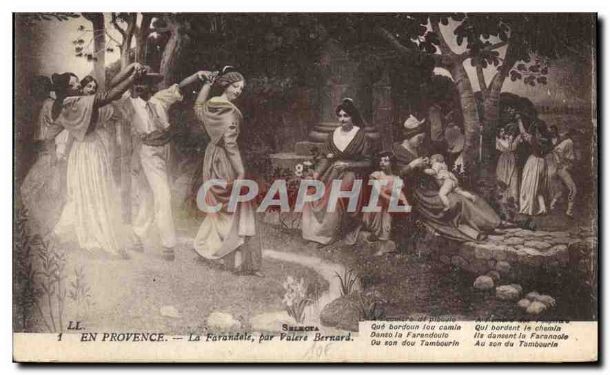 CPA En Provence La Farandole par Valere Bernard 