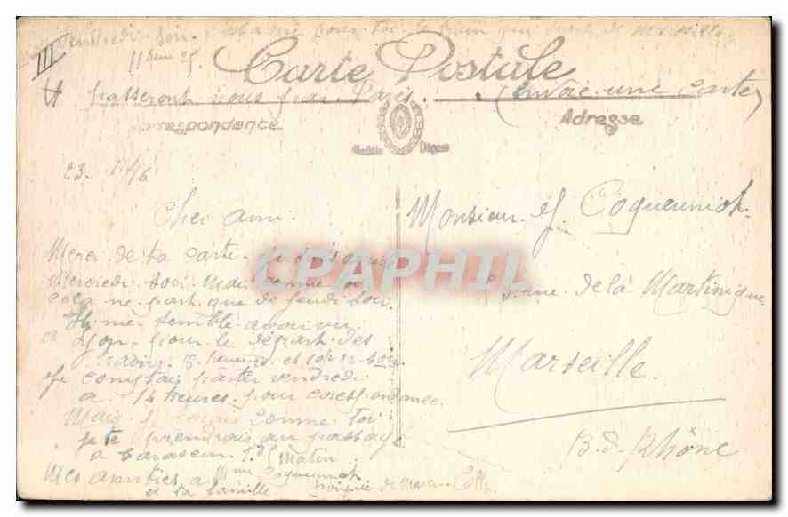 CPA En Provence La Farandole par Valere Bernard  — Verso