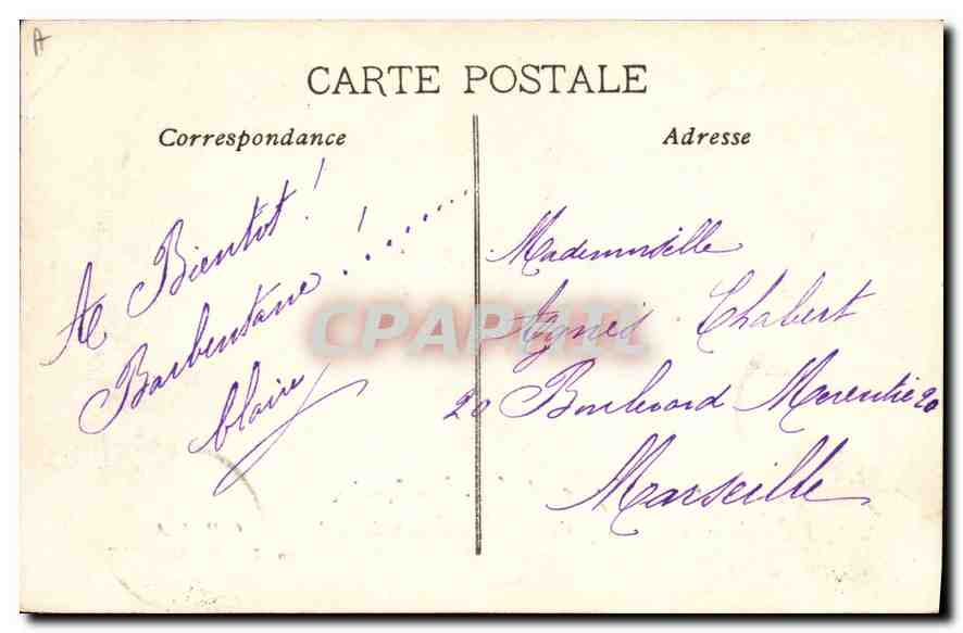 CPA La Farandole  — Rückseite