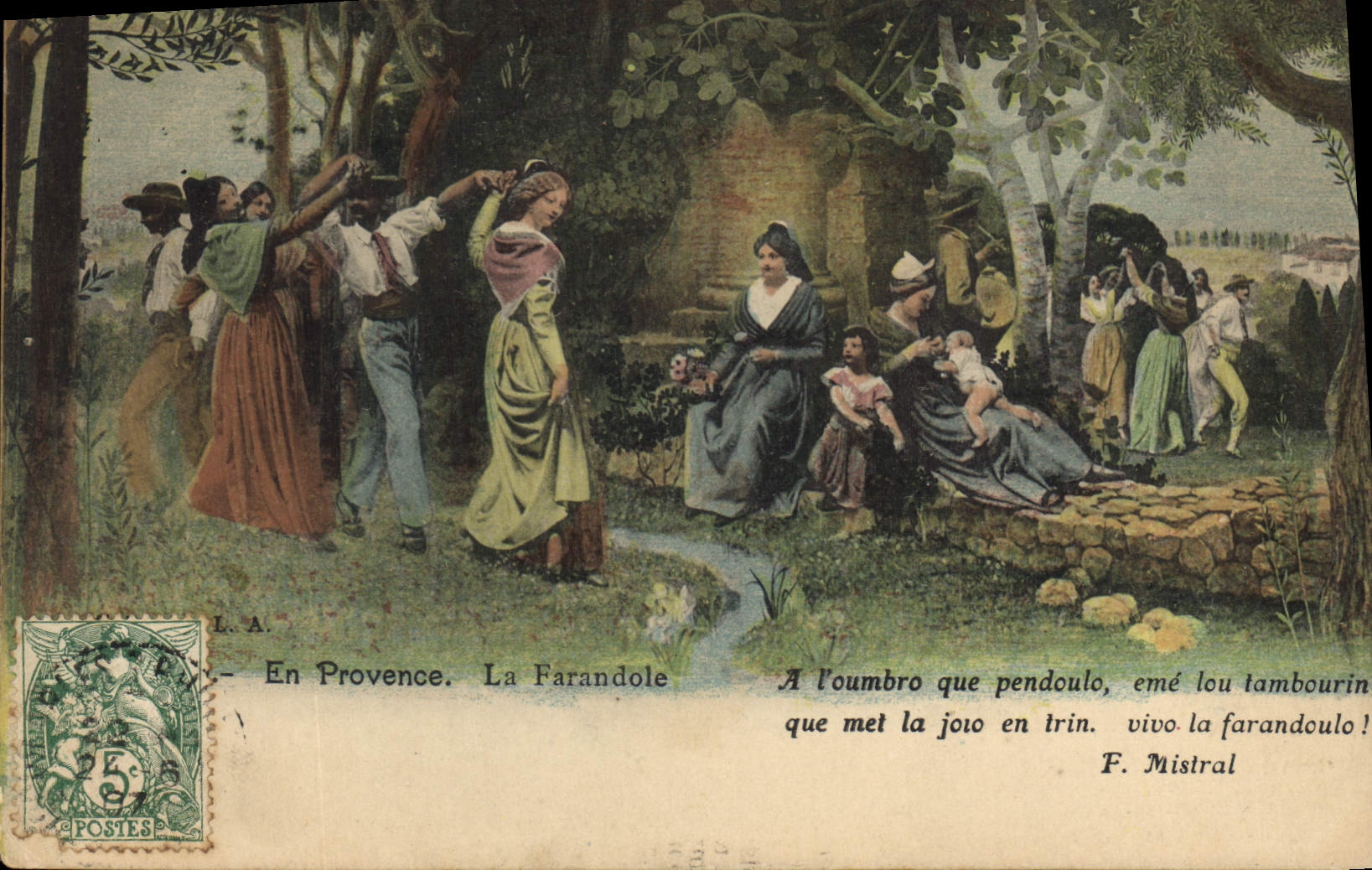 CPA En Provence La Farandole 
