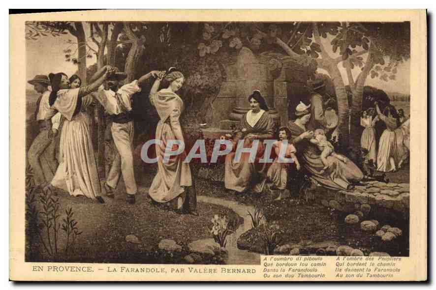 CPA En Provence La Farandole par Valere Bernard 