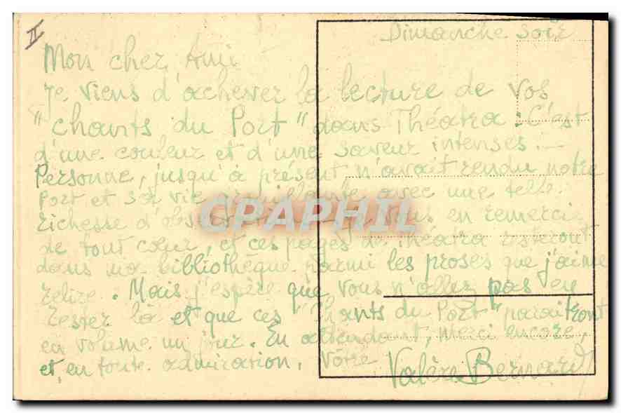 CPA En Provence La Farandole par Valere Bernard  — Verso