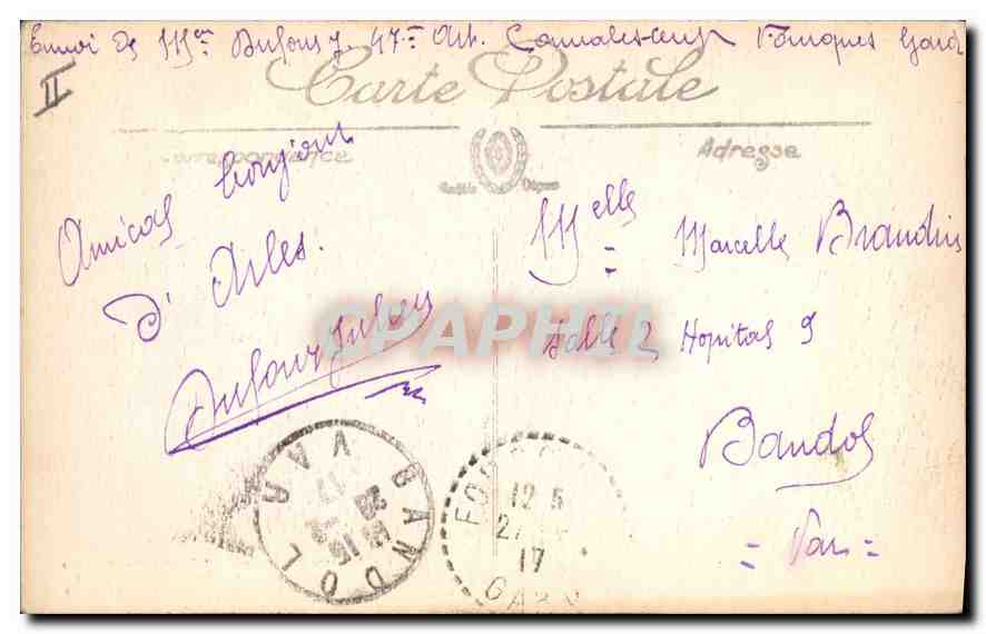 CPA En Provence La Farandole par Valere Bernard  — Verso