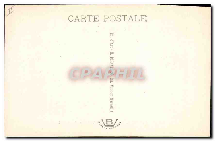 CPA En Provence La Farandole tableau par Valere Bernard  — Verso