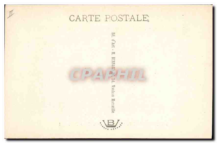 CPA En Provence La Farandole tableau par Valere Bernard  — Rückseite