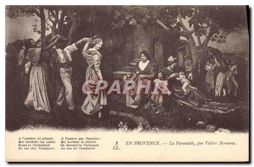 CPA En Provence La Farandole par Valere Bernard 