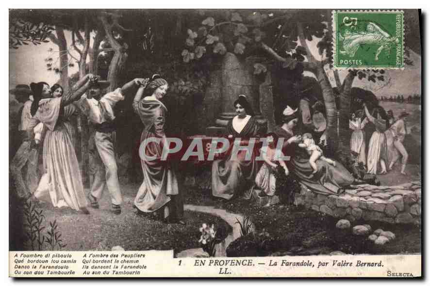 CPA En Provence La Farandole par Valere Bernard 