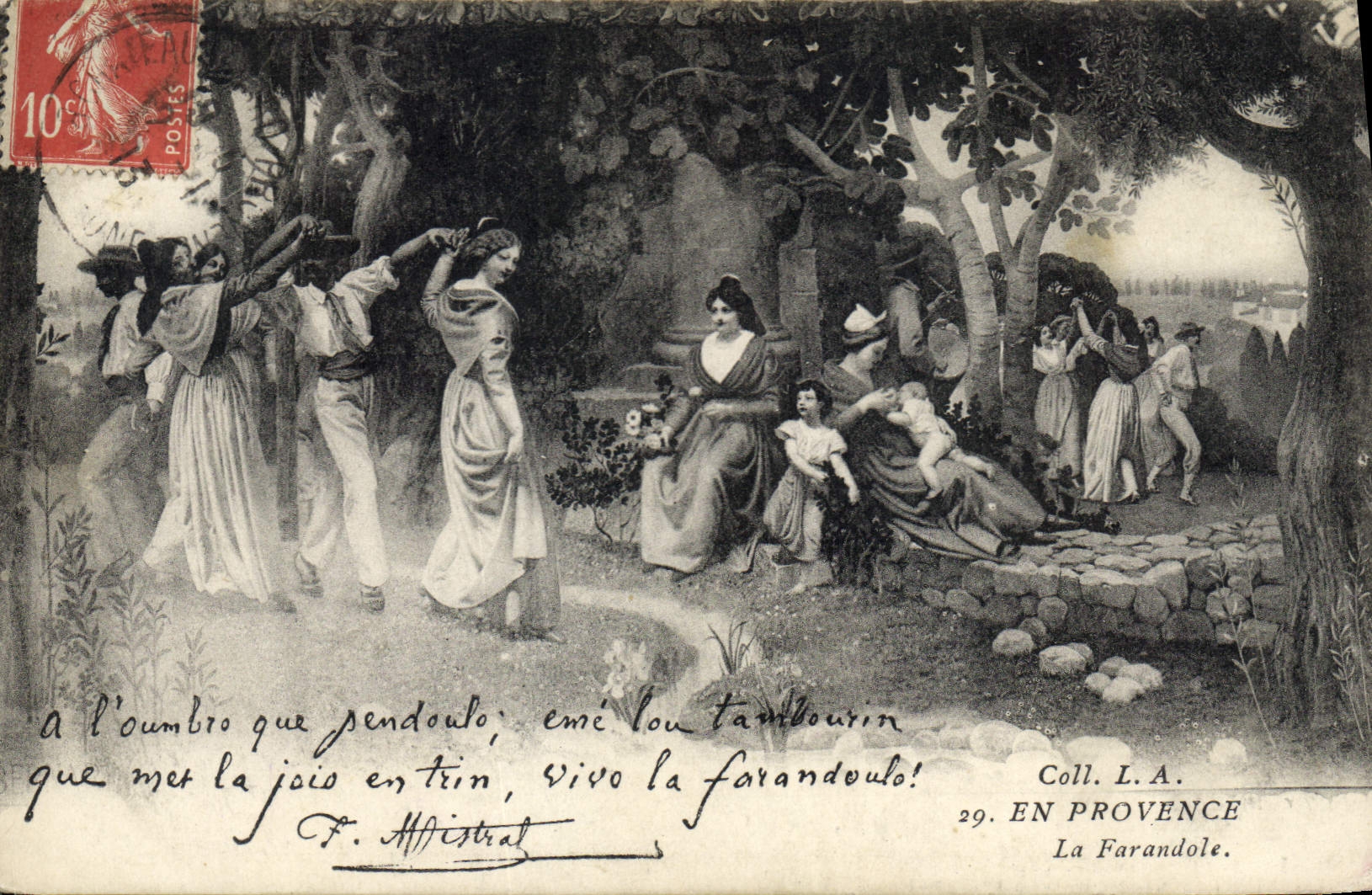 CPA En Provence La Farandole 