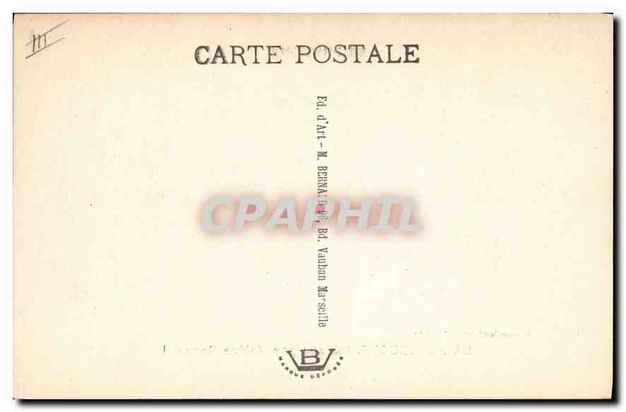 CPA En Provence La Farandole tableau par Valere Bernard  — Verso