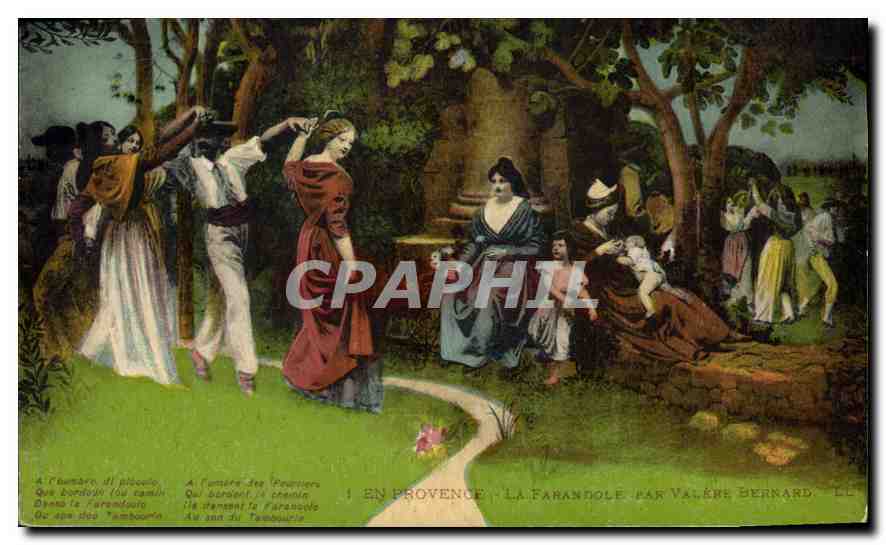 CPA En Provence La Farandole par Valere Bernard 