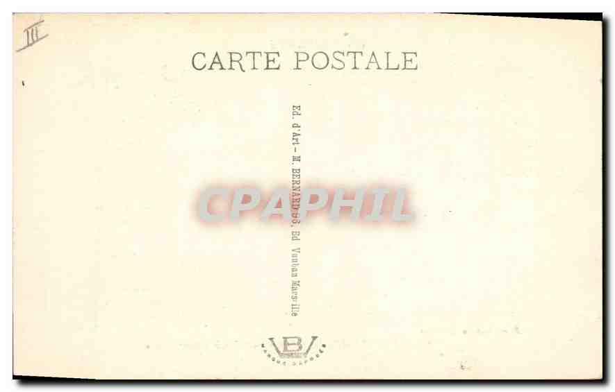 CPA En Provence La Farandole tableau par Valere Bernard  — Rückseite