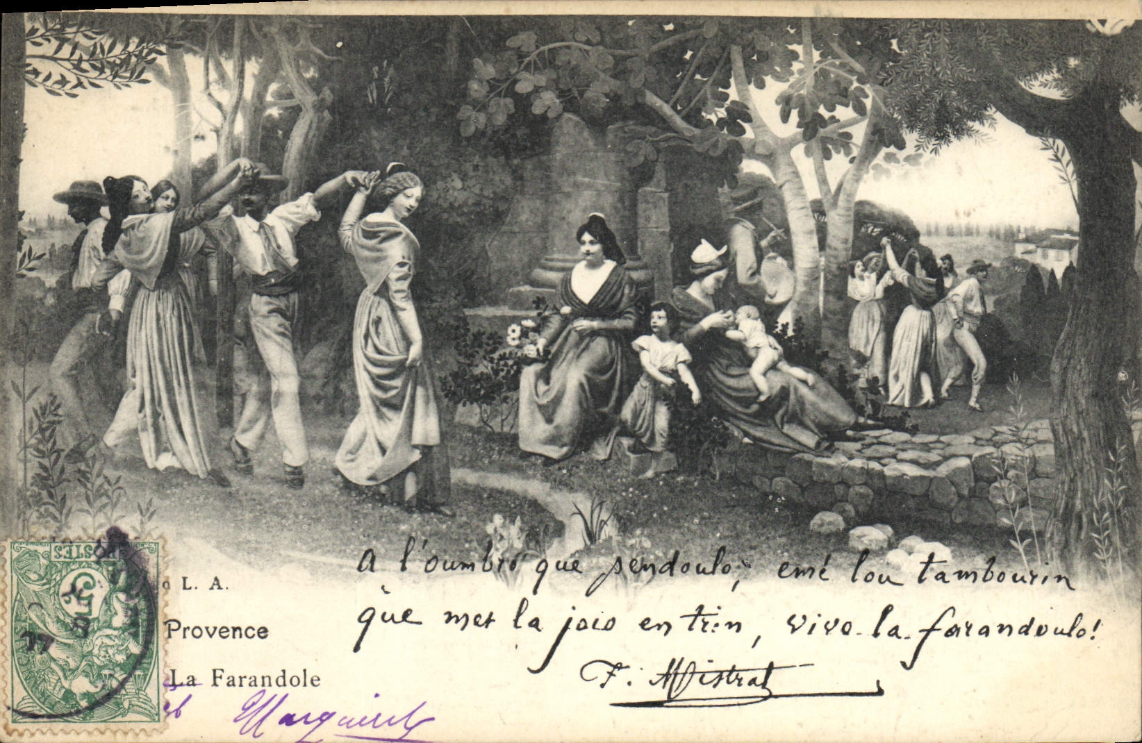 CPA En Provence La Farandole 