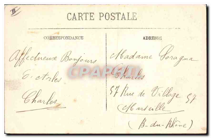 CPA En Provence La Farandole par Valere Bernard  — Verso
