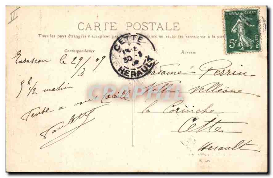 CPA Souvenir de Provence La Farandole  — Verso