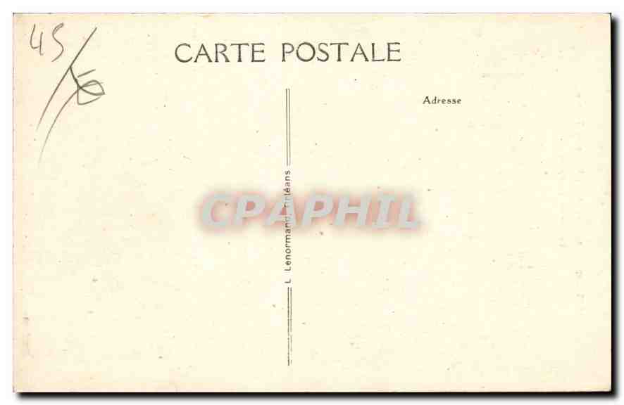 Beaungency (Loiret) — Porte de Tavers — Entrée de l'Hôpital — éditeur L. Lenormand, Orléans, n° 173 — Verso
