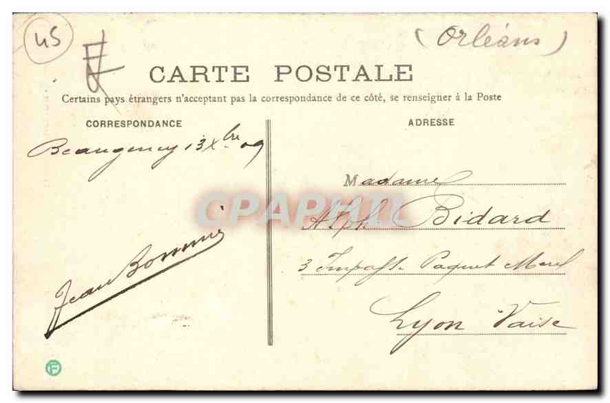 Beaugency (Loiret) — Clocher Saint-Firmin (1530) — PhG, n°517 — Verso