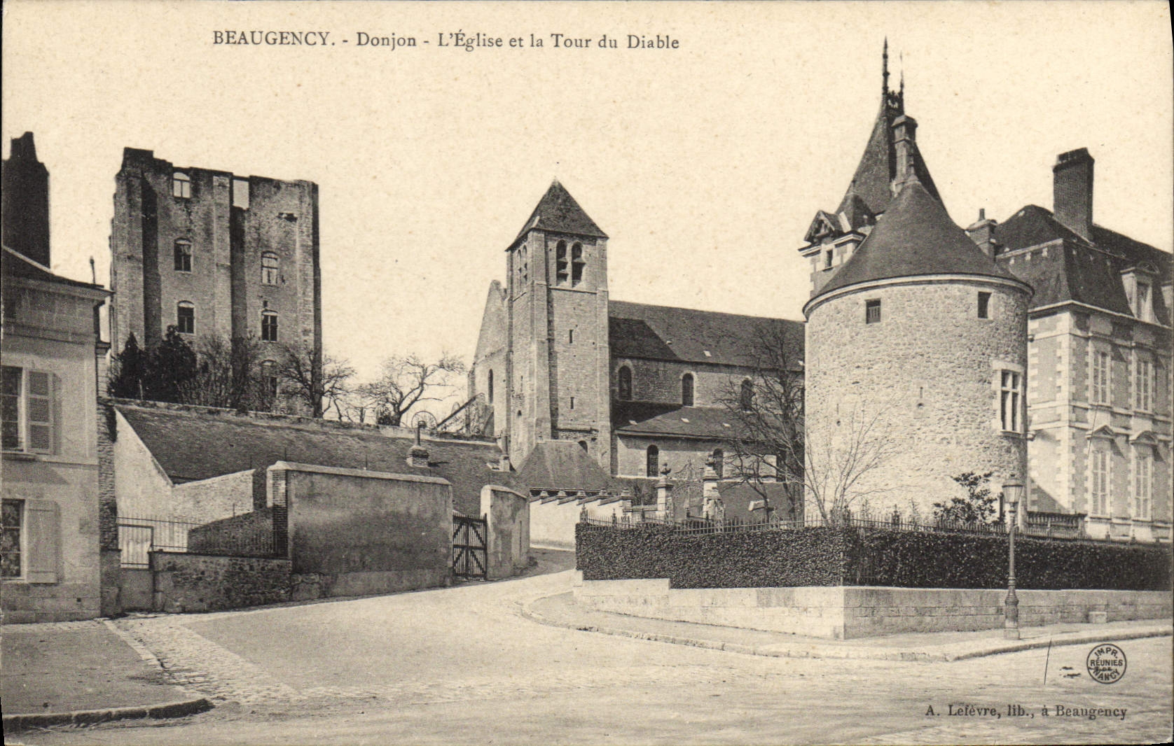 Beaugency - Donjon, L'Église et la Tour du Diable — A. Lefèvre, lib., à Beaugency