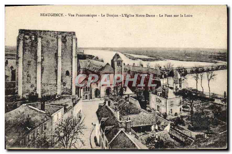 Beaugency - Vue Panoramique - Le Donjon - L'Église Notre-Dame - Le Pont sur la Loire
