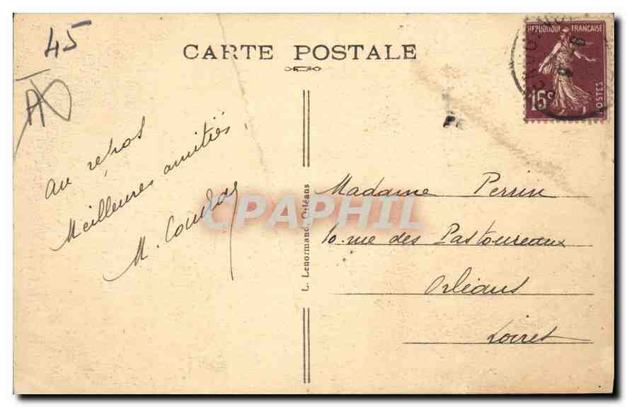 Beaugency (Loiret) — Clocher Saint-Firmin — éditeur L. Lenormand, Château — Verso