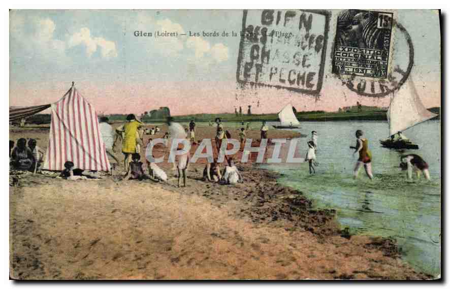 CPA Gien Loiret Les bords et la PLage 