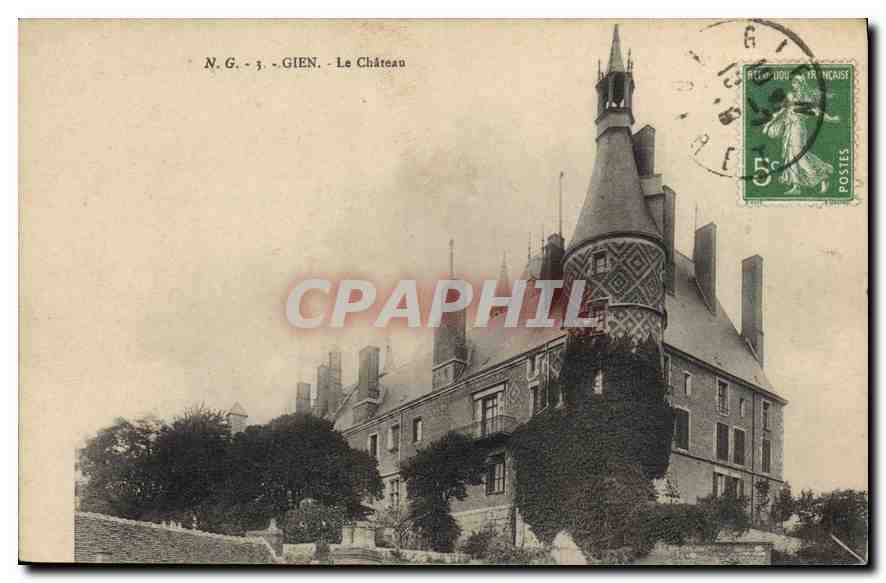 Gien - Le Château — N.G. - 3 — éditeur N.G. Gien