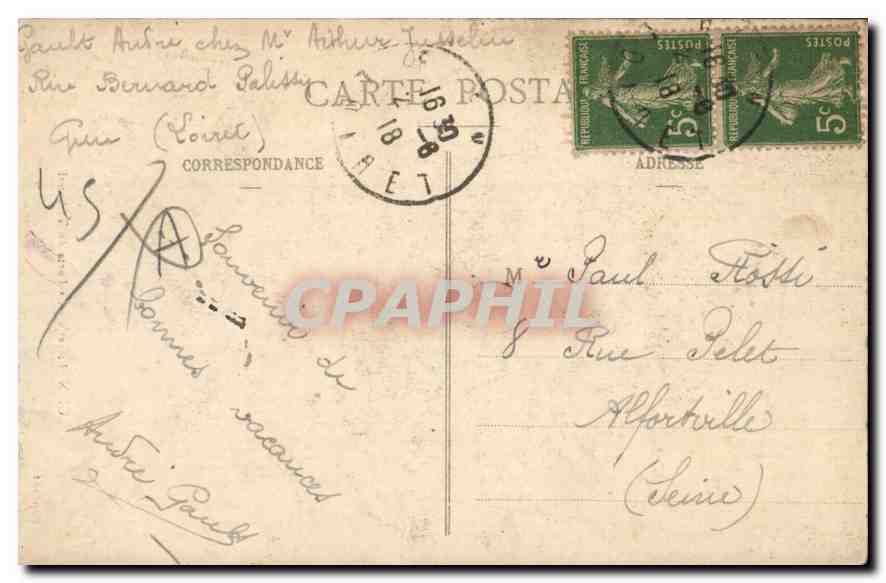 Gien (Loiret) - La Porte du Tribunal — L. Marchand — Verso