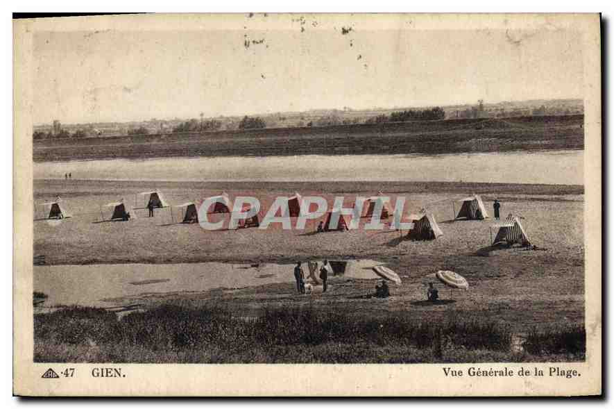 Gien — Vue Générale de la Plage — Éditeur Gien, n°47
