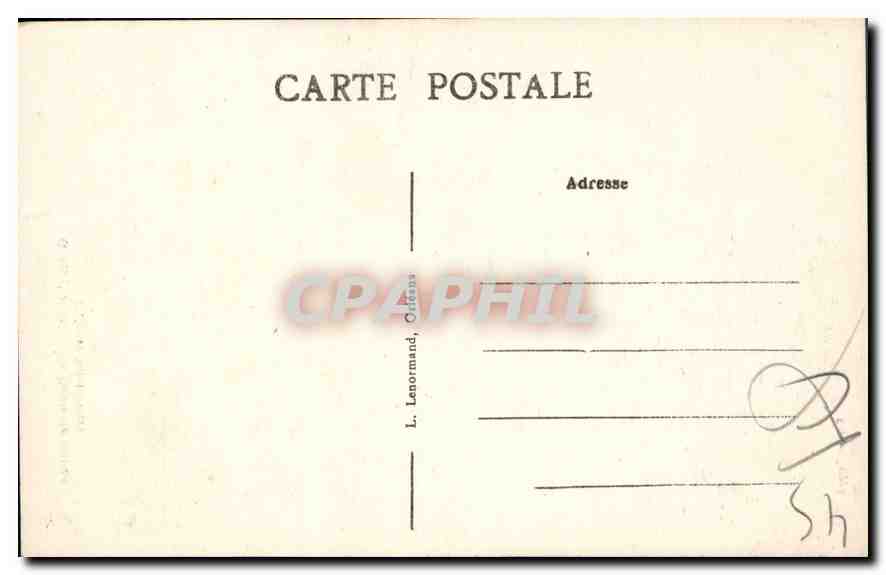 Gien (Loiret) — Le Palais de Justice et L'Église Saint-Pierre — Édition Tripé — Verso
